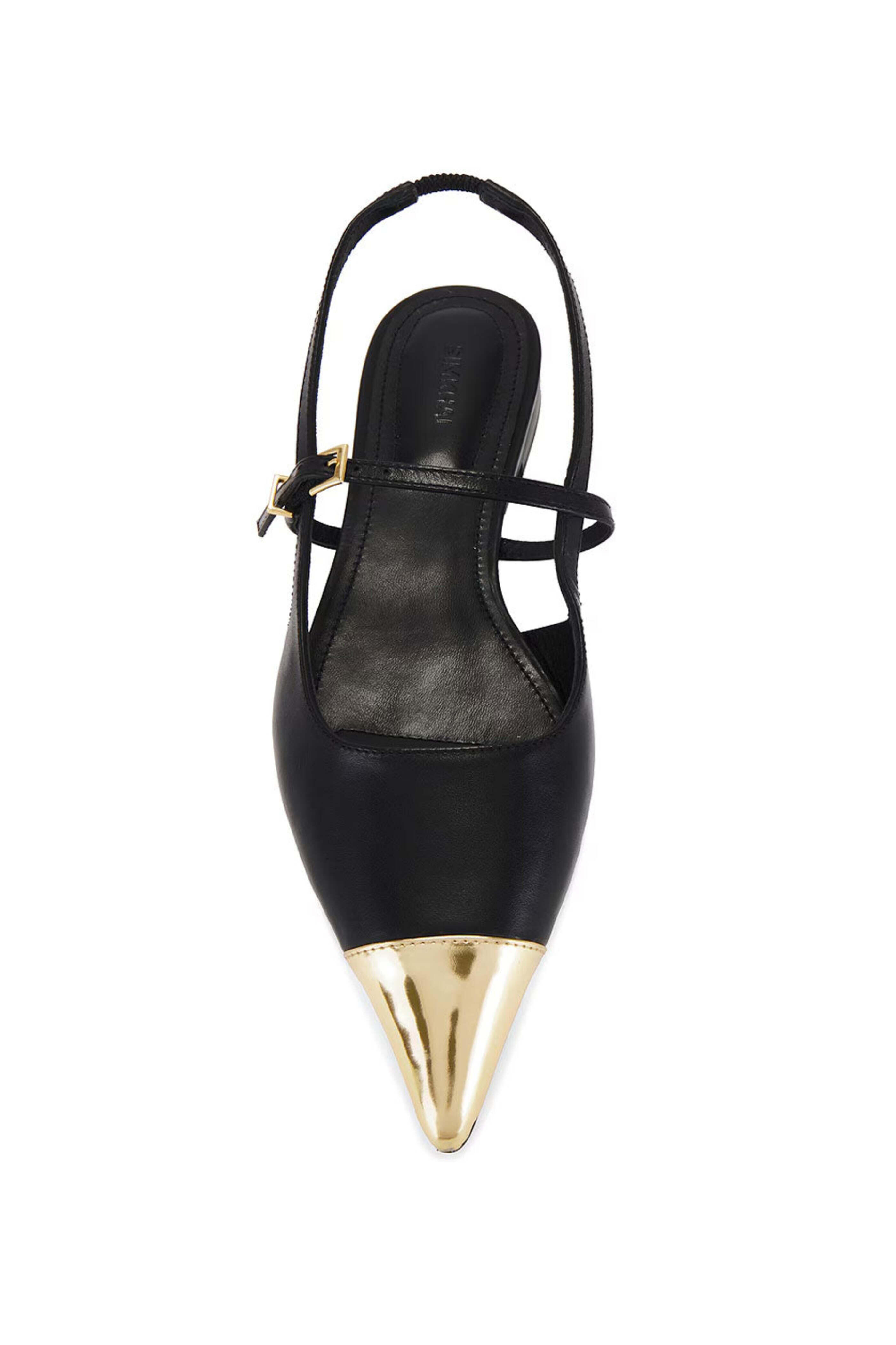 Simkhai - Ada Leather Mini Buckle Slingback Flat in Black