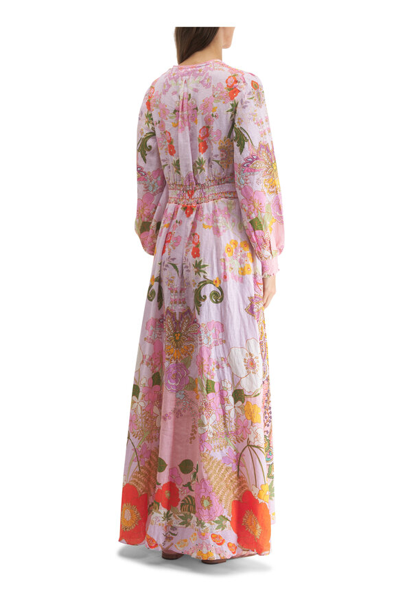 Camilla - Clever Clogs Shaped Waistband Linen Dress 