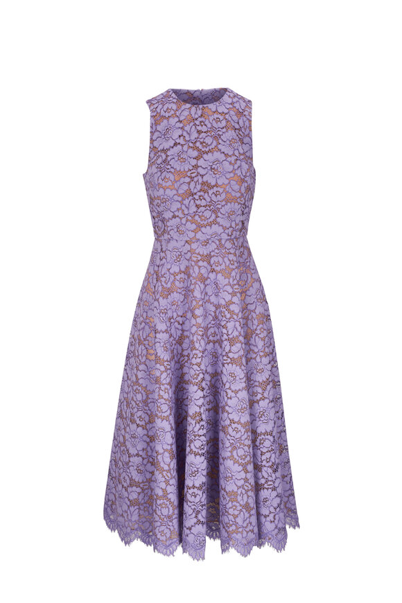 Michael Kors Collection - Freesia Floral Lace Midi Dress 