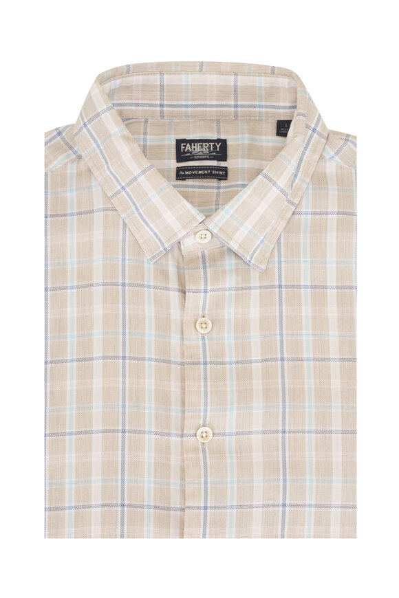 Faherty Brand Movement™ Monterey Sandy Reef Plaid Sport Shirt