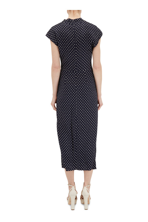Veronica Beard - Kasler Navy & Ecru Dot Print Dress