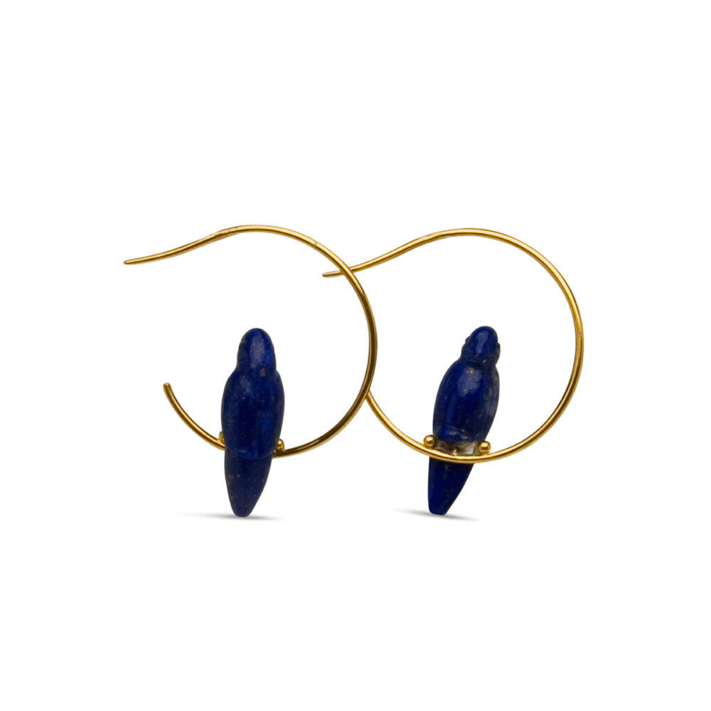 Carla Rockmore Designs 18k Lapis Tallulah Birdie Earrings