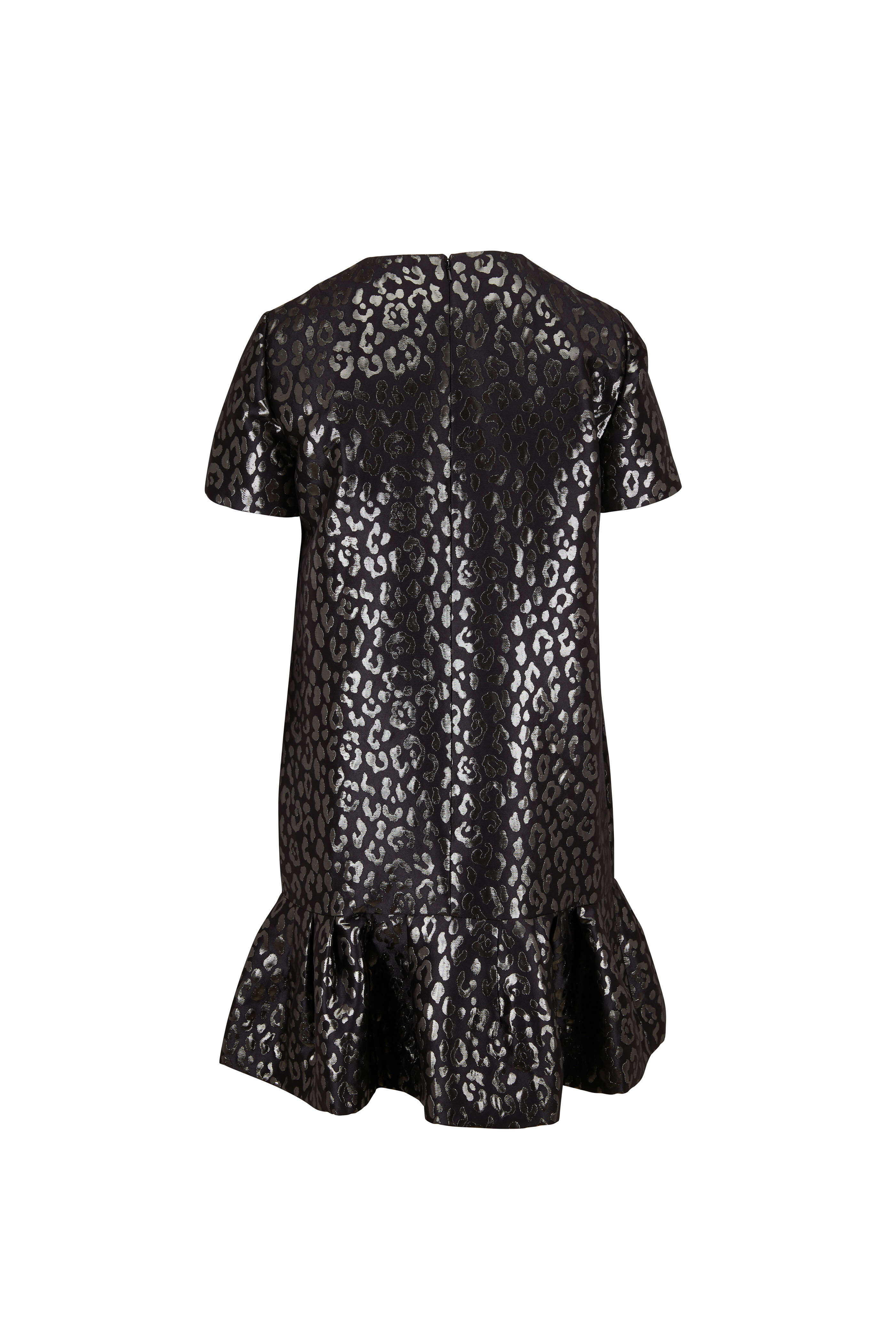 Carolina Herrera - Back Lurex Leopard Print Shift Dress