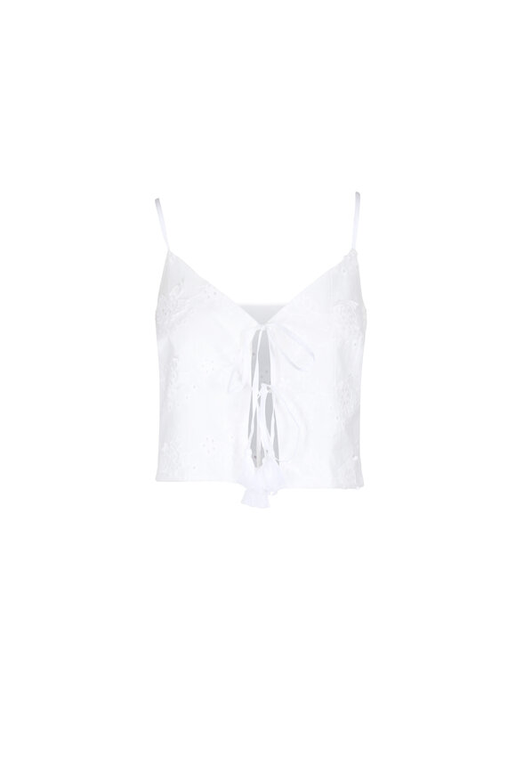 Pq Swim White Lena Tie Top