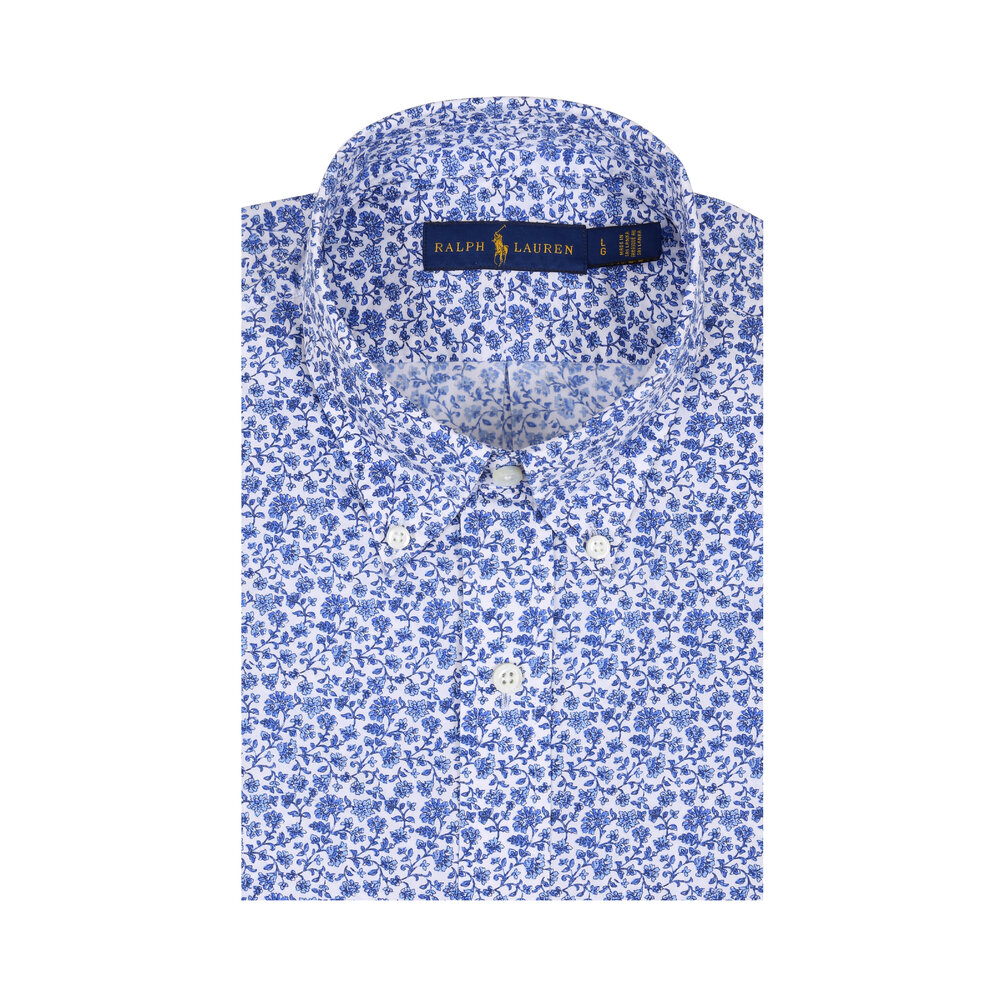 royal blue floral shirt