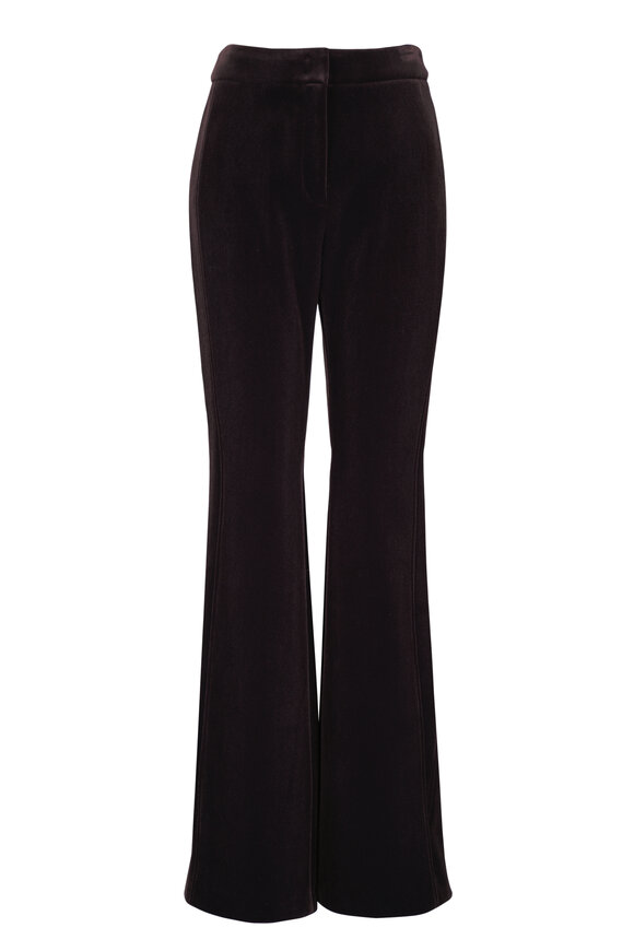 Akris Faris Brown Neoprene Velvet Bootcut Pant - view 1
