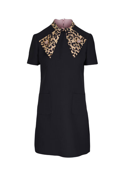 VALENTINO ワンピース Valentino - Black Butterfly Cutout Wool Mini Dress