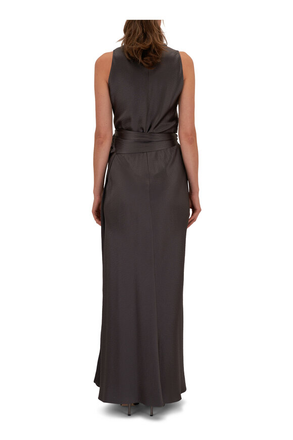 Peter Cohen - Vicky Charcoal Hammered Silk Gown 