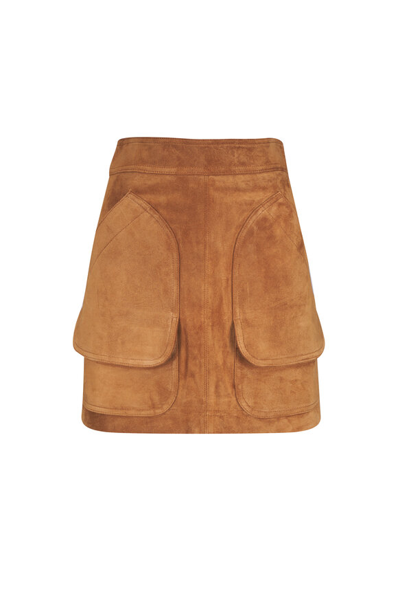 スカート BRUNELLO CUCINELLI Slit skirt Brown Suede midi skirt in brown - Brunello Cucinelli | Mytheresa