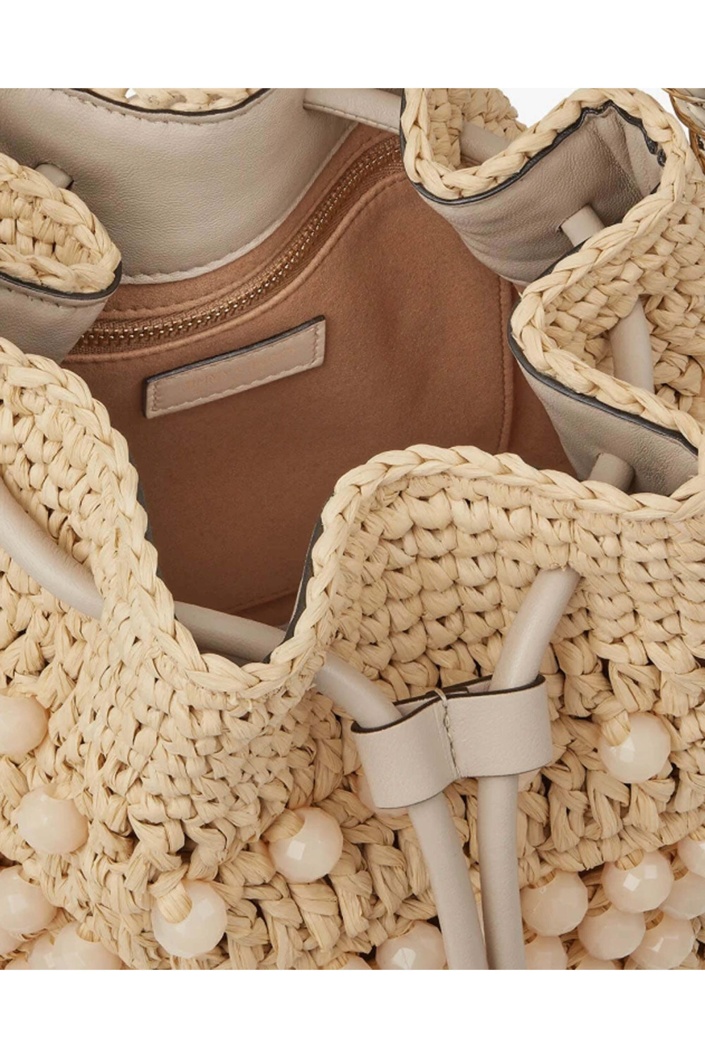 Jimmy Choo - Bon Bon Bucket Bag in Natural Gold | Mitchell