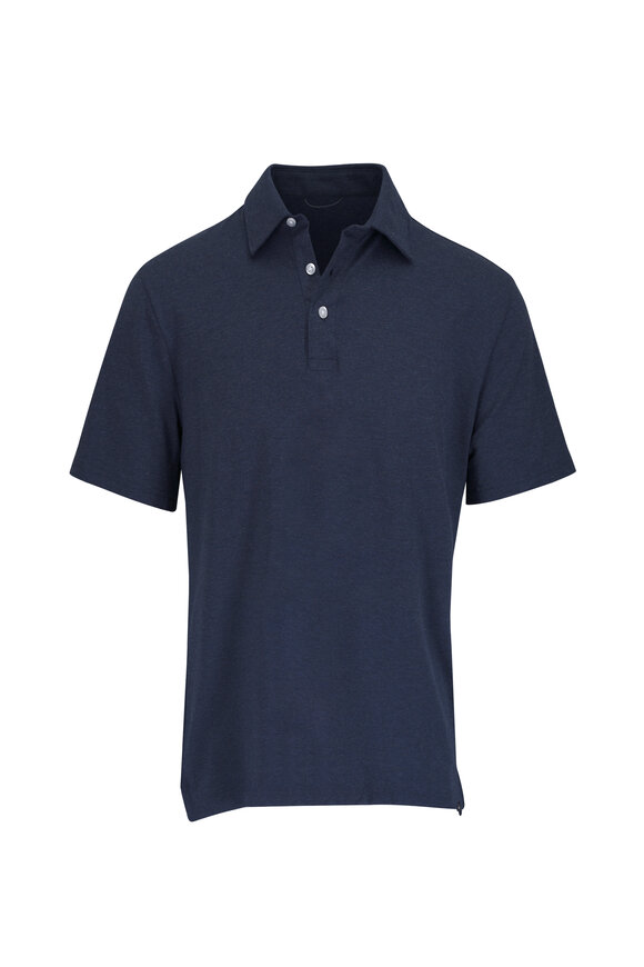 Faherty Brand Movement™ Great Falls Heather Blue Polo