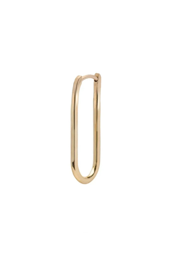 Foundrae 18k Yellow Gold Small Fob Earring - view 1