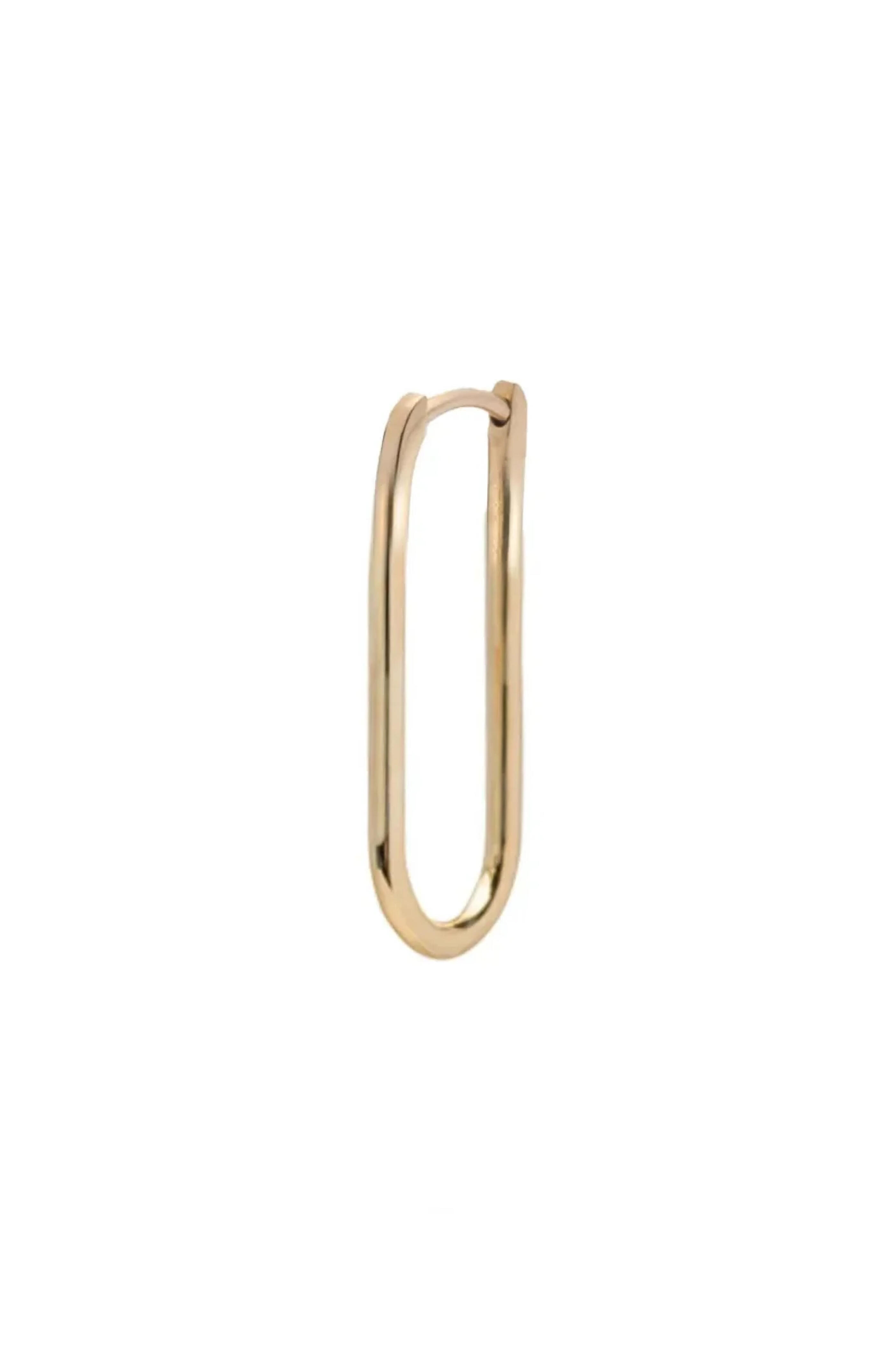 Foundrae - 18k Yellow Gold Small Fob Earring - view 1