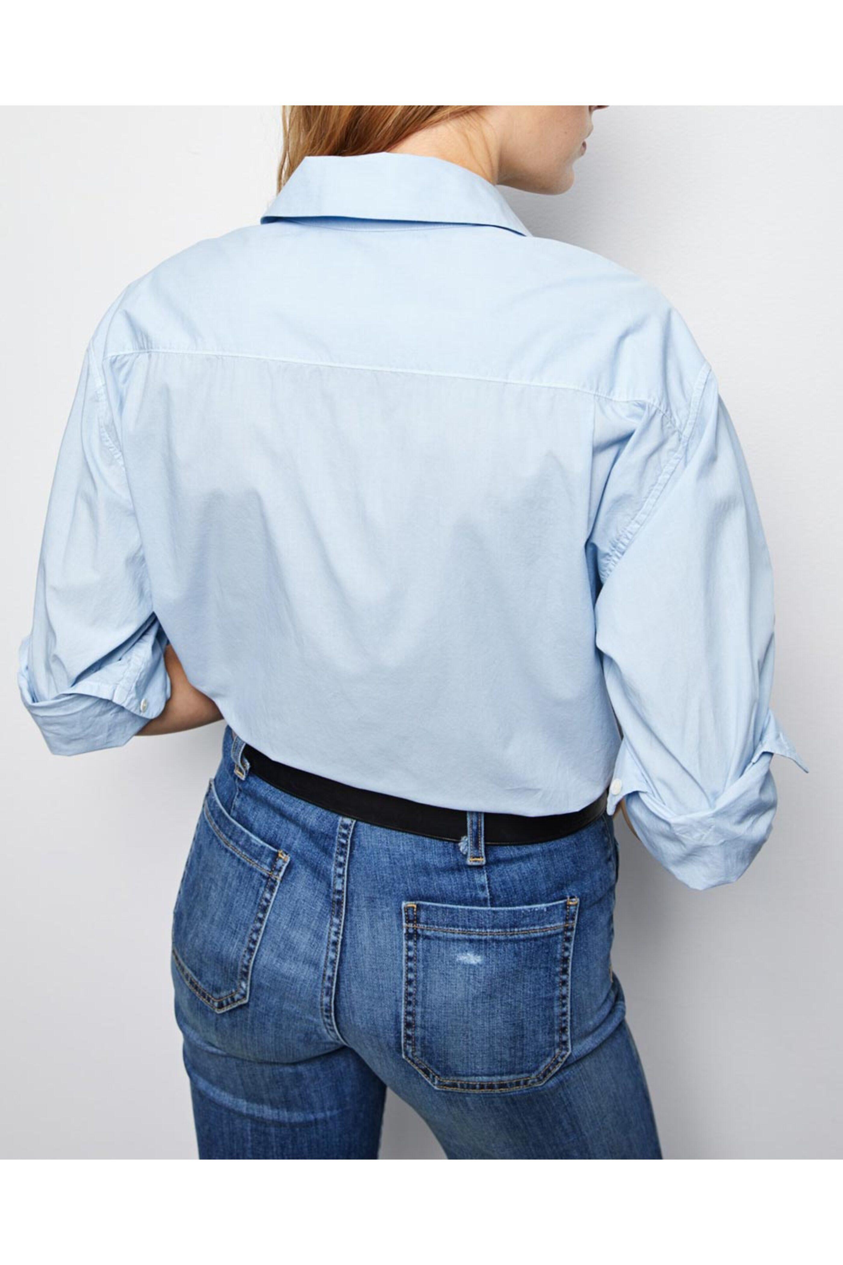 Nili Lotan - Light Slate Blue Button Up Yorke Shirt