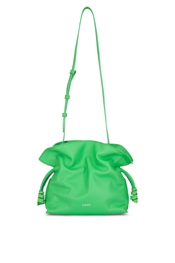 Loewe Mini Flamenco Clover Green Leather Clutch - view 1