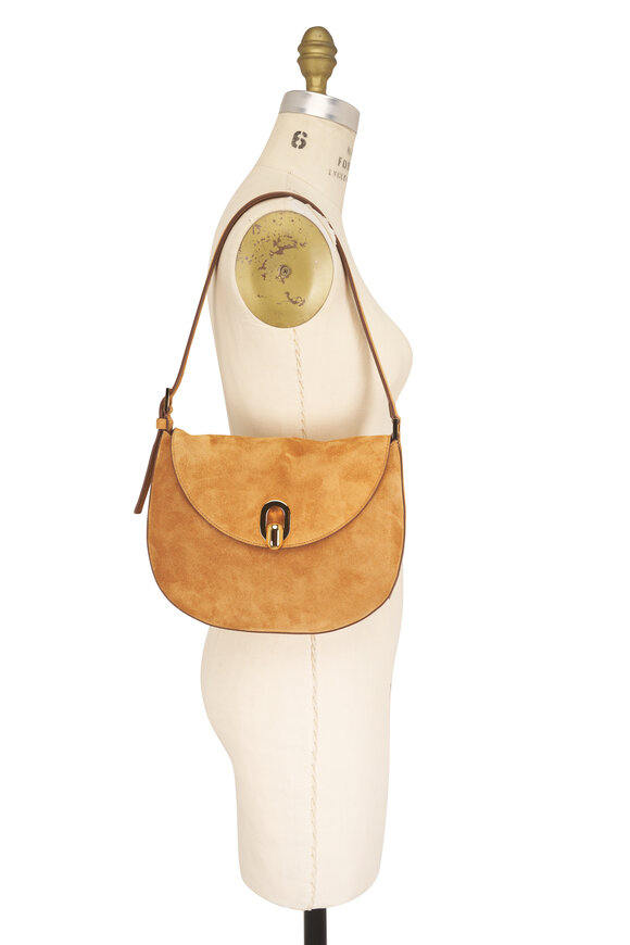 Savette Small Tondo Saddle Suede Hobo - view 6
