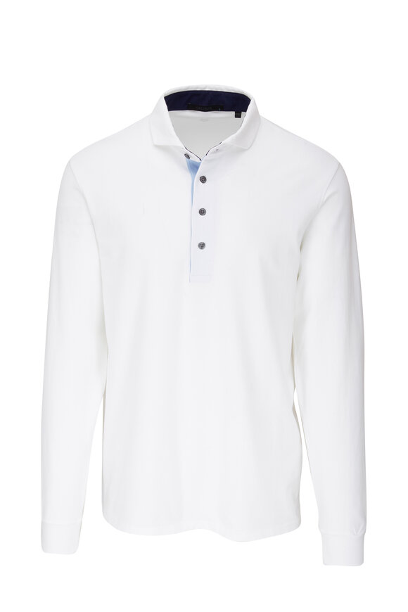 Greyson - Apache Artic White Long Sleeve Polo