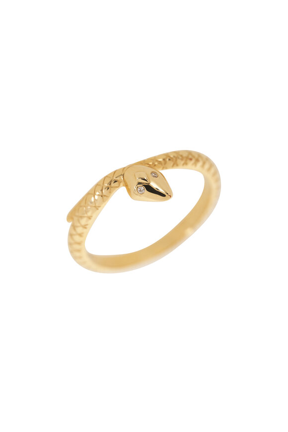 Foundrae - Yellow Gold Snake Wholeness Bookend Band