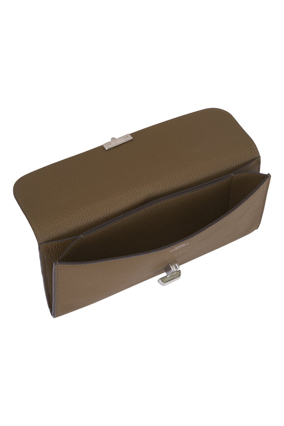 Totême T-Lock Dark Taupe Grained Leather Wallet - view 4