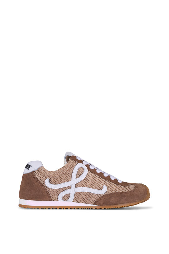 Loewe Ballet Runner 2.0 Beige Suede & Mesh Sneaker - view 3