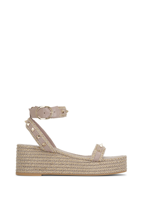 Valentino Garavani - Poudre Rockstud Flatform Espadrille, 65mm