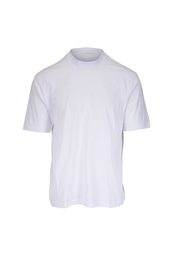 Stefan Brandt Eli Super 60 Comfort White Cotton T-Shirt