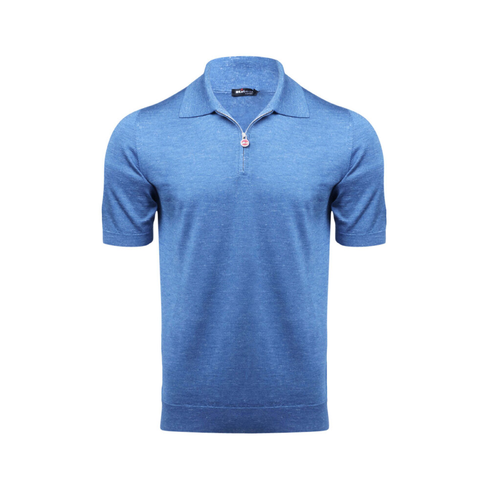Tシャツ・カットソー Kiton SS25 Kiton Polo (UMK0718K286000 CELESTE) Kiton - Cerulean Blue Polo | Mitchell Stores