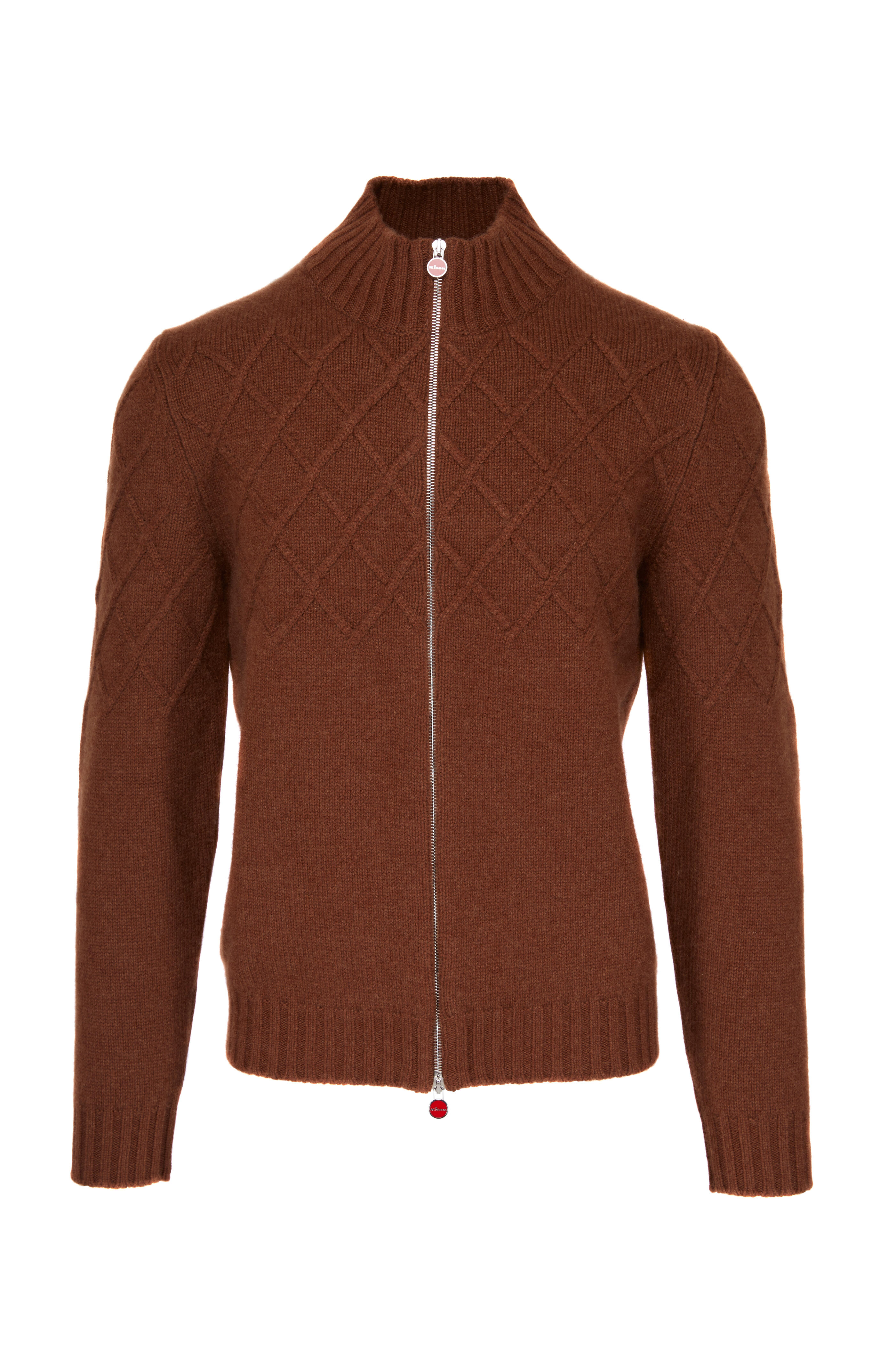 Louis Vuitton Womens Vest Jacket Hoodie L Full Zip Brown Made in Italy
