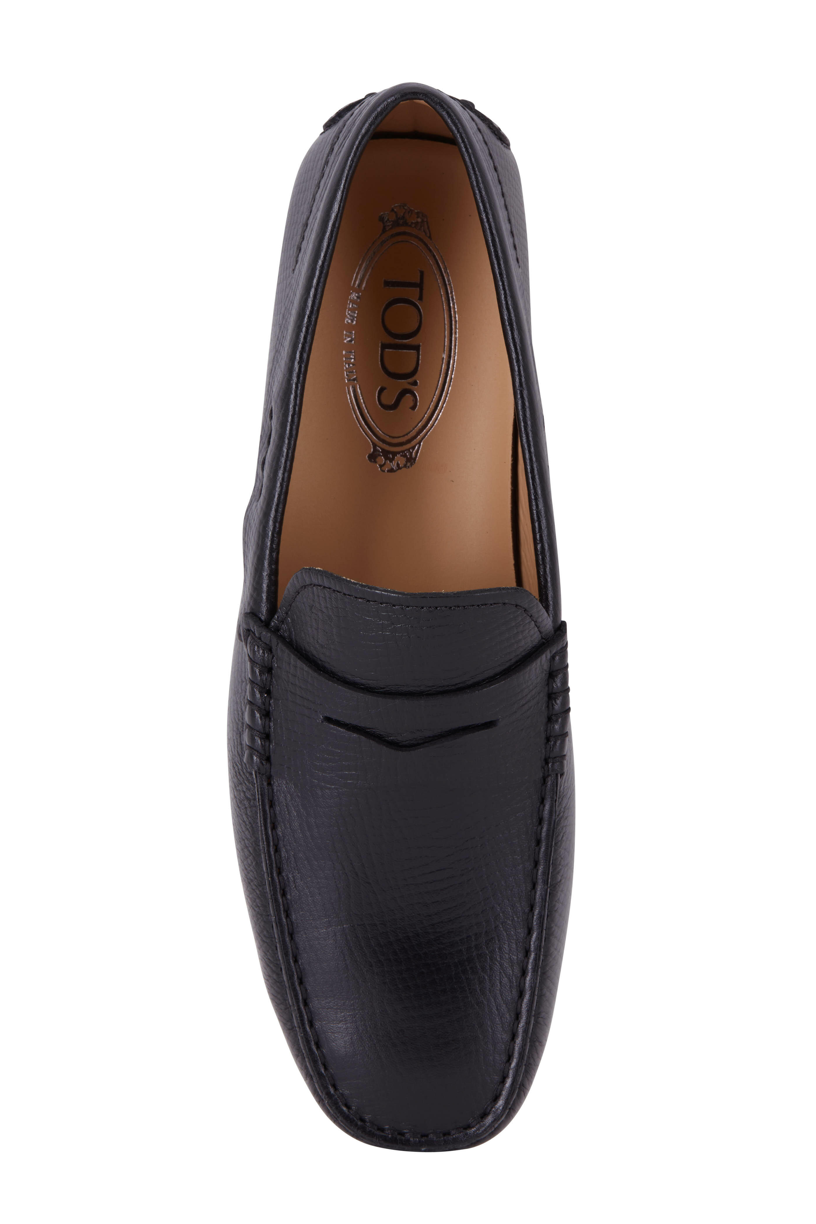 Tod\'s Black Leather Penny Loafers with Tan Soles TOD main image 4