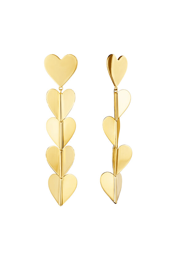 Cadar 18k Yellow Gold Large Wings of Love Drop Earring - view 1