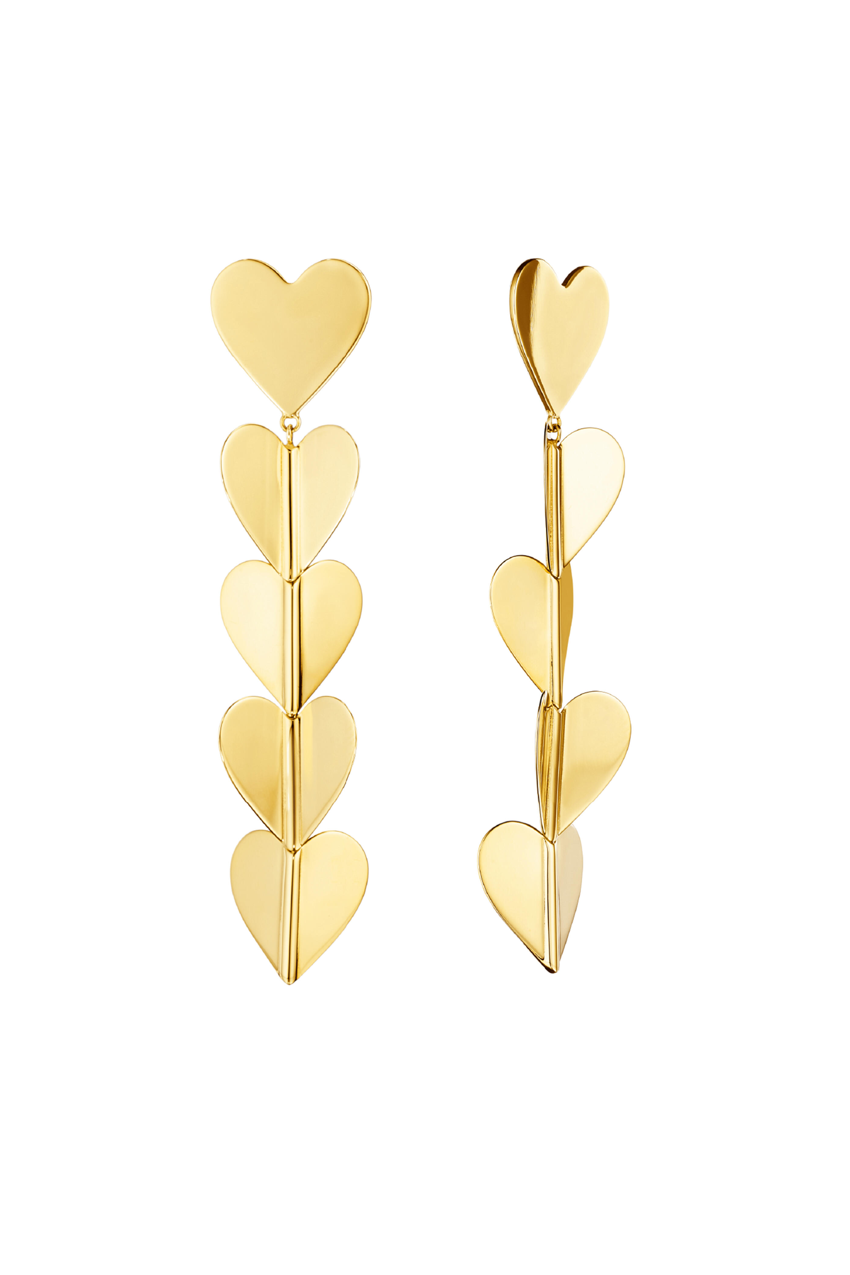 Cadar - 18k Yellow Gold Large Wings of Love Drop Earring - view 1