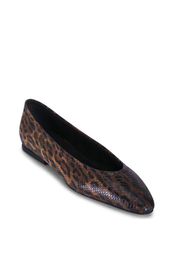 Loro Piana Primula Chocolate & Black Ballerina Flat