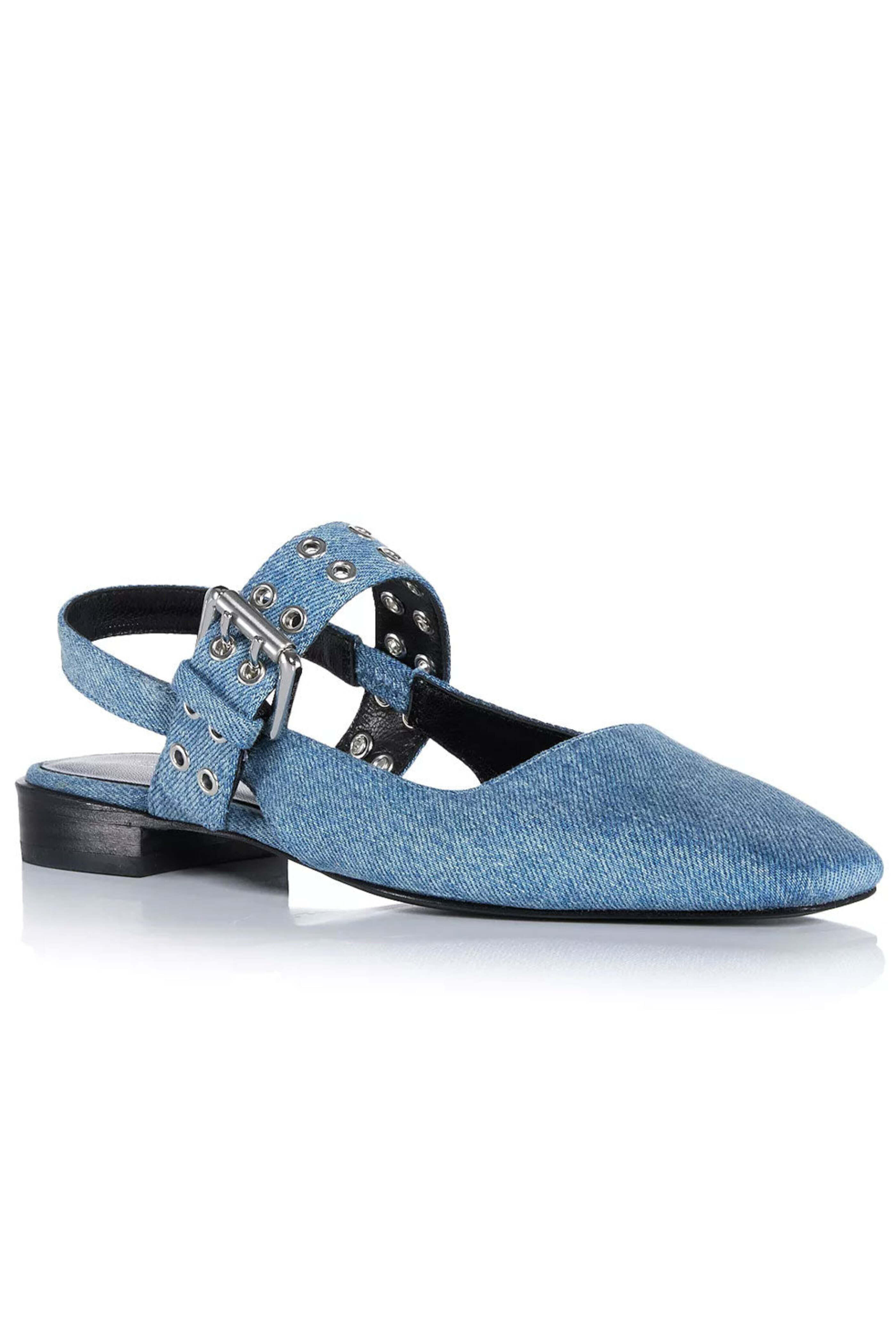 Rag & Bone - Astra Slingback Flat in Denim | Mitchell Stores