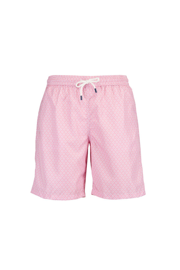 Fedeli Pink Positano Airstop Stampato Swim Trunks - view 1