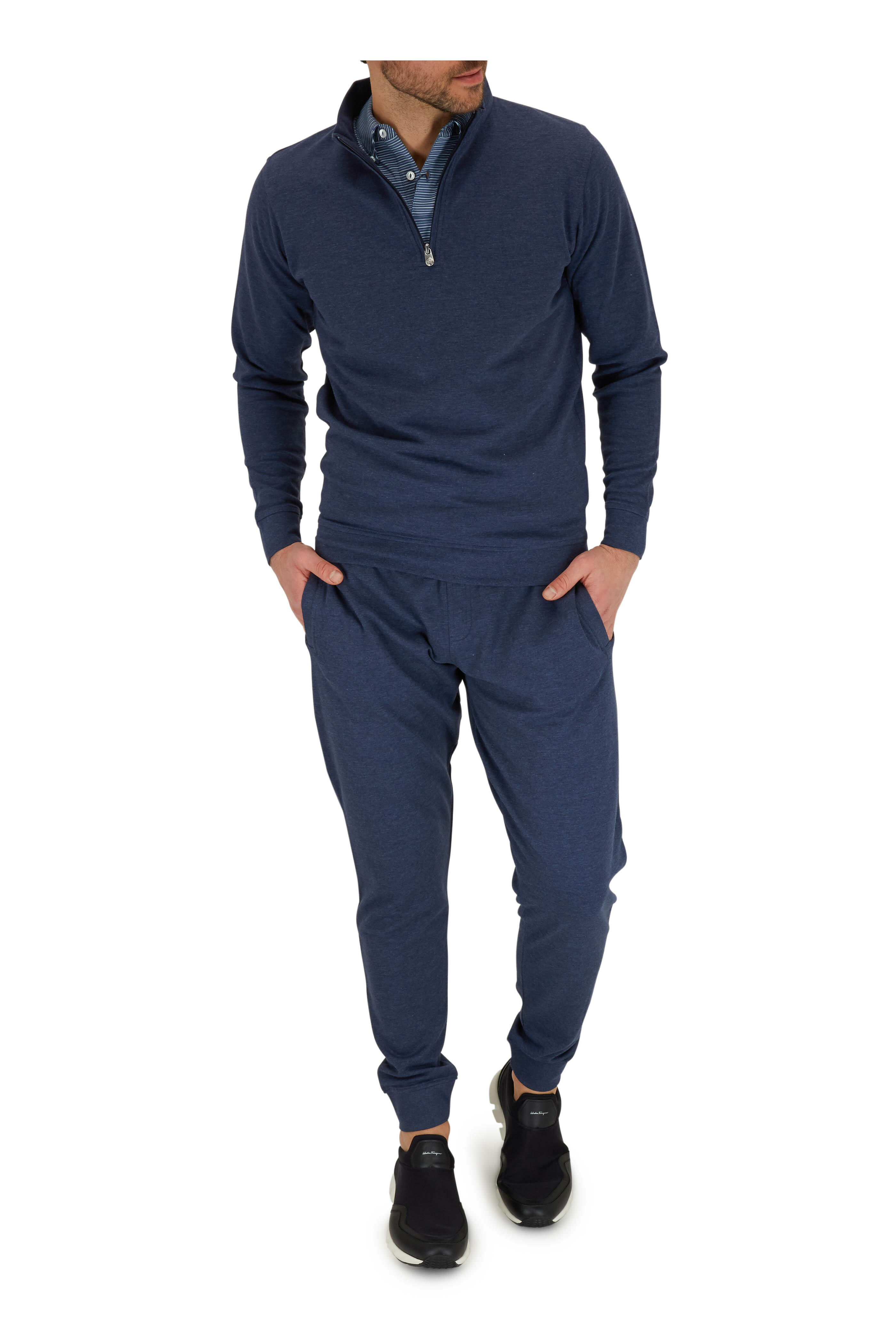 Ferragamo - Columbia Black Leather & Fabric Slip-On Sneaker