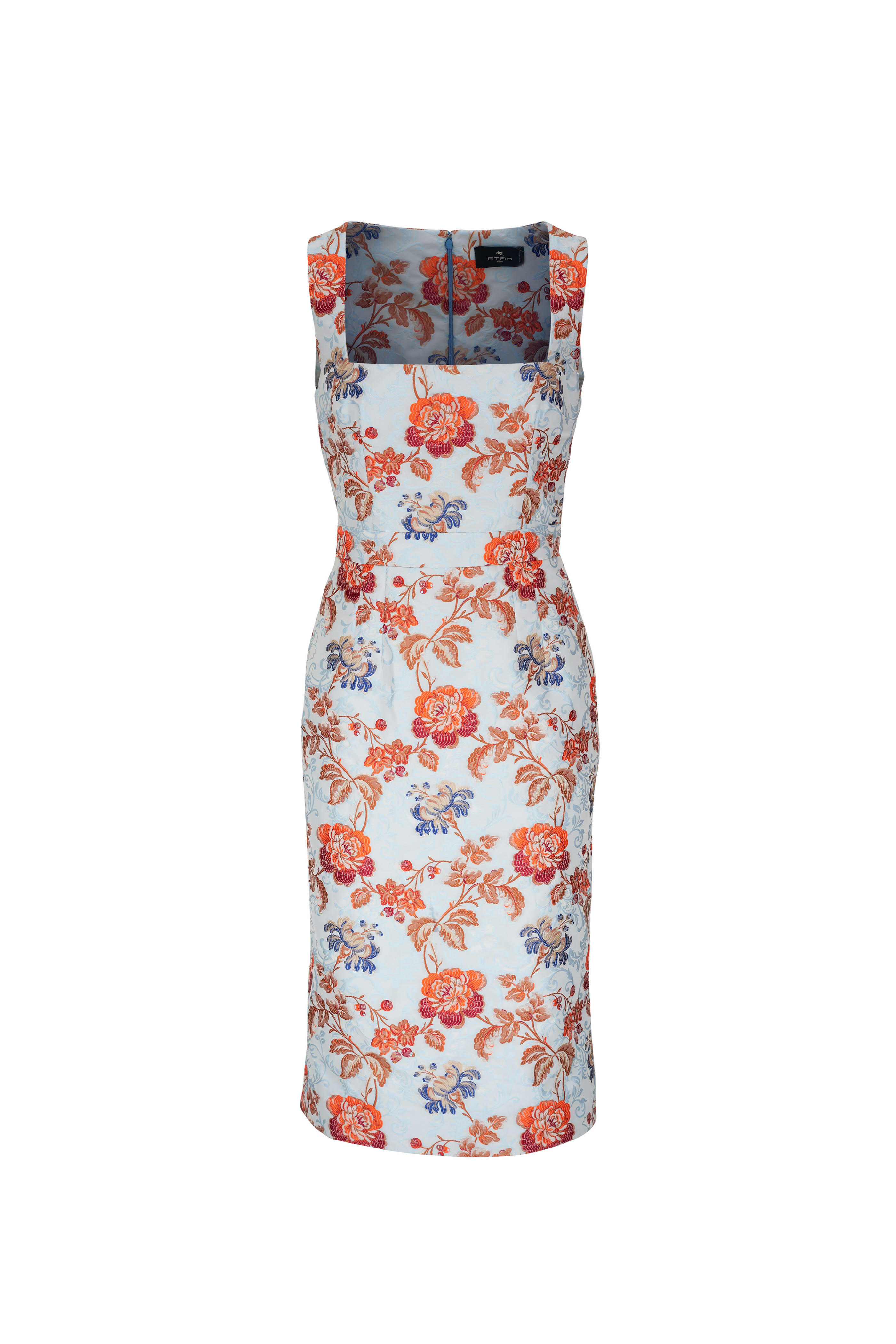 【送料&関税込】Etro Floral Midi Dress Etro Floral Midi Dress in Blue — UFO No More