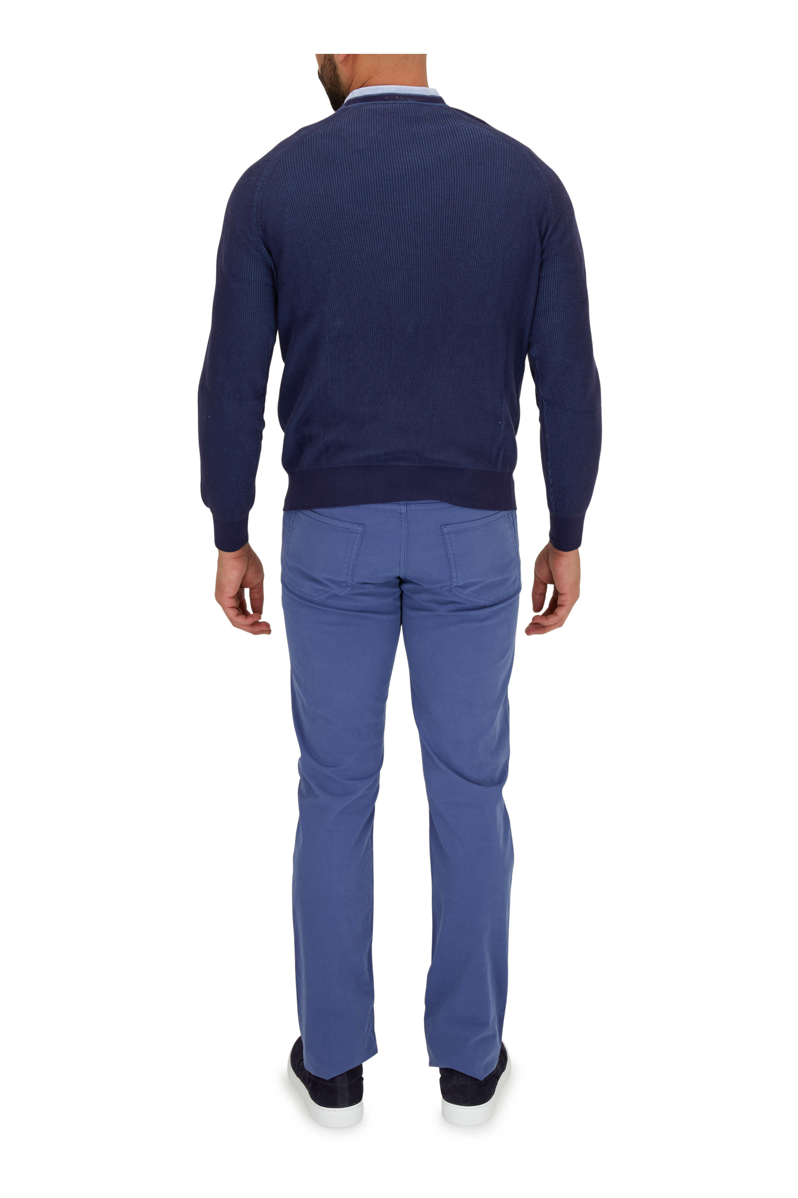 To Boot New York - Cordoba Blue Suede & Denim Slip-On Sneaker