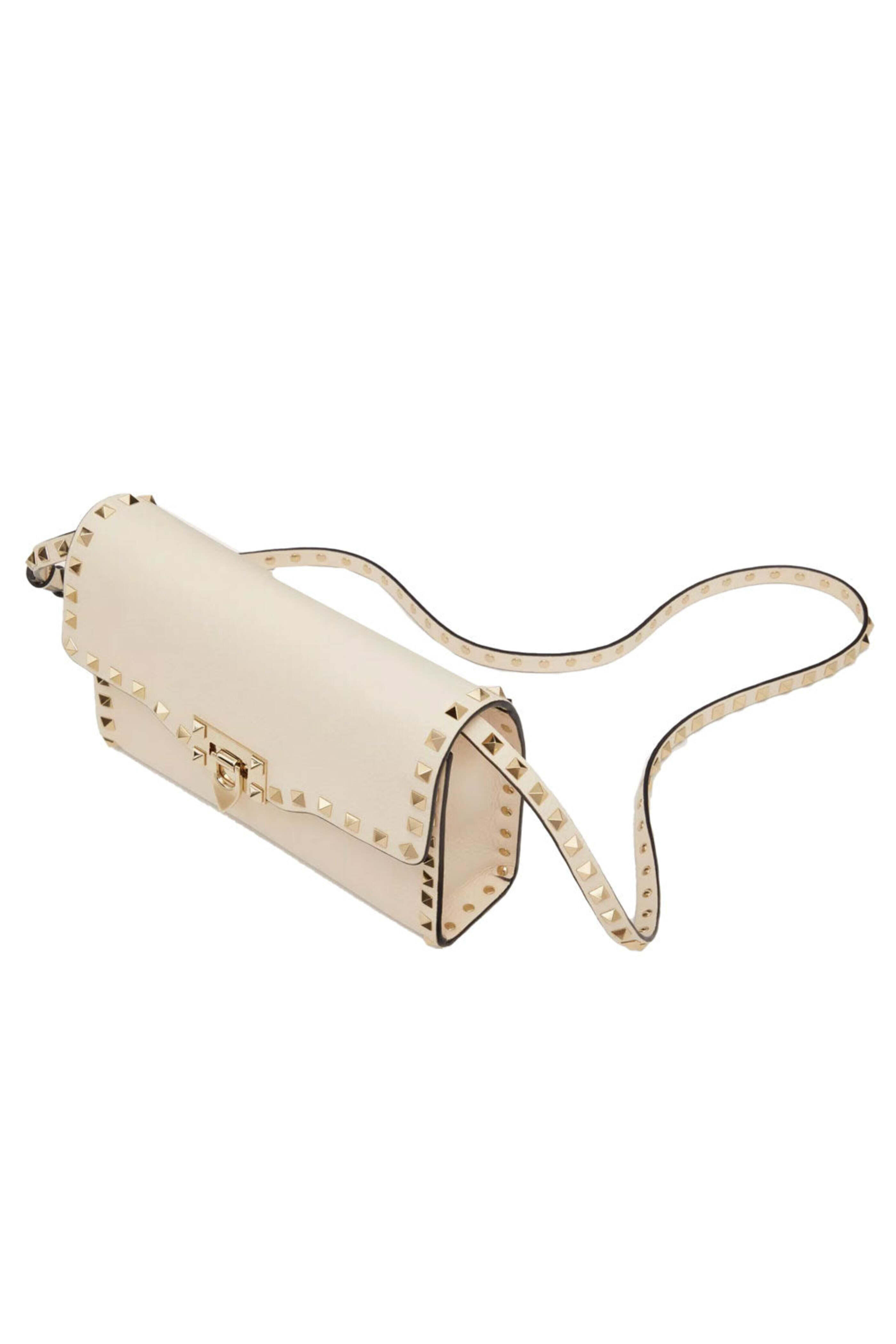 Valentino Garavani - Small Rockstud Crossbody Bag in Light Ivory