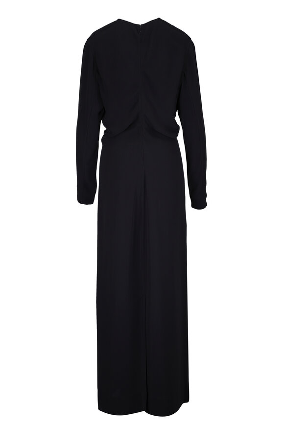 Totême Black Long Sleeve Slouch Waist Dress - view 4