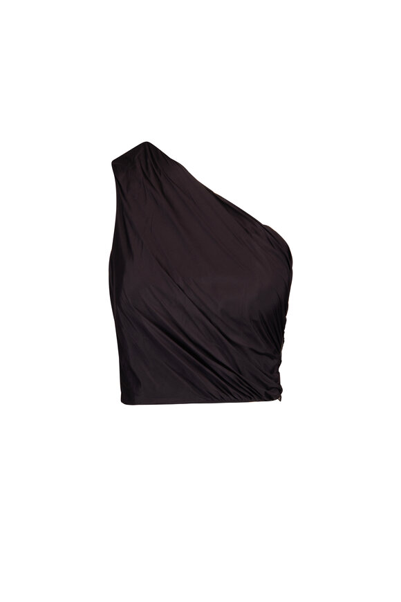 Vix Paula Hermanny Zoe Black One Shoulder Top - view 1