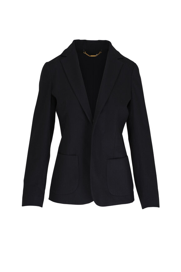 Kiton - Black Cashmere Open Front Jacket