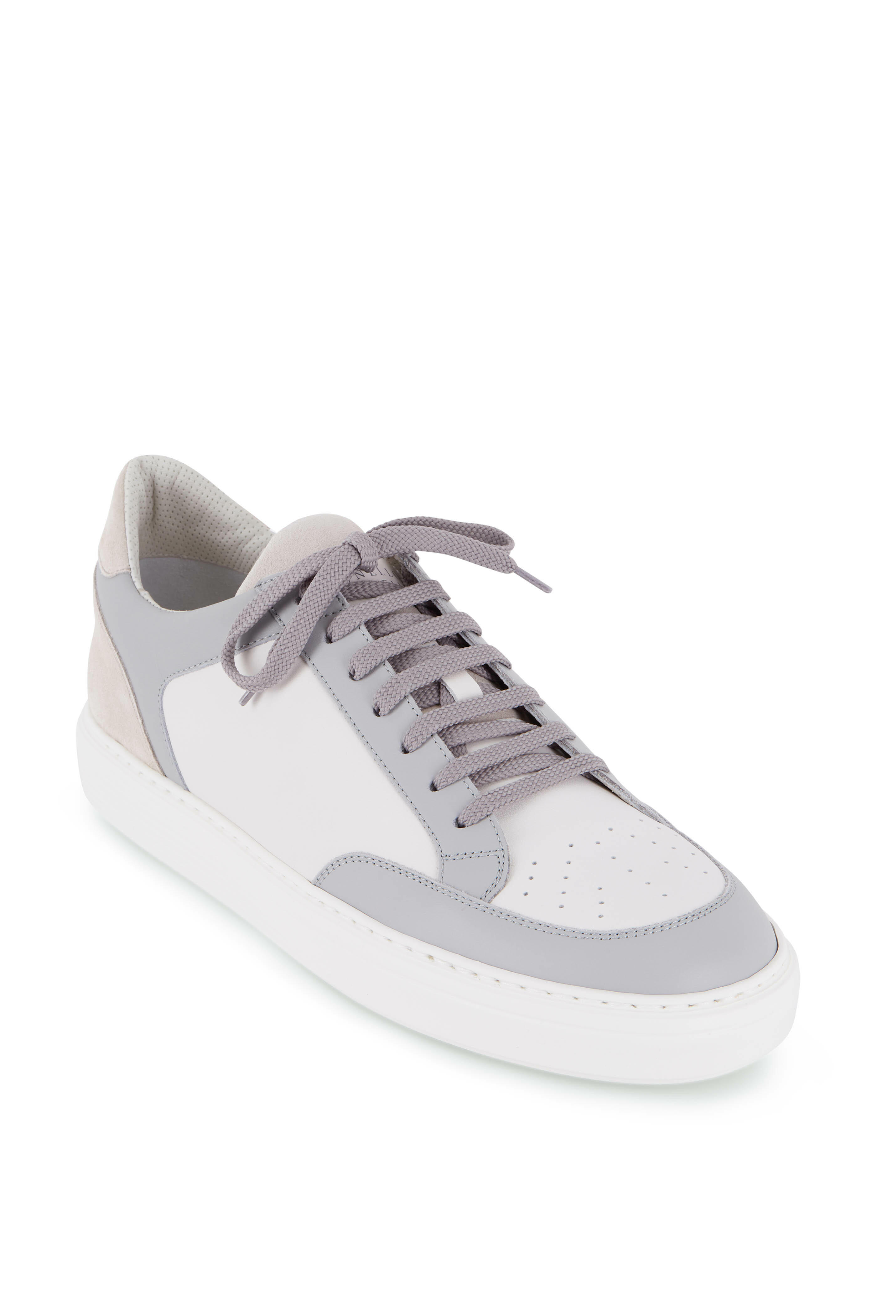 Brunello Cucinelli - White Mixed Media Airsole Sneaker