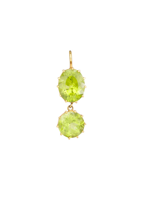 Renee Lewis 18k Yellow Gold Antique Peridot Earring - view 2