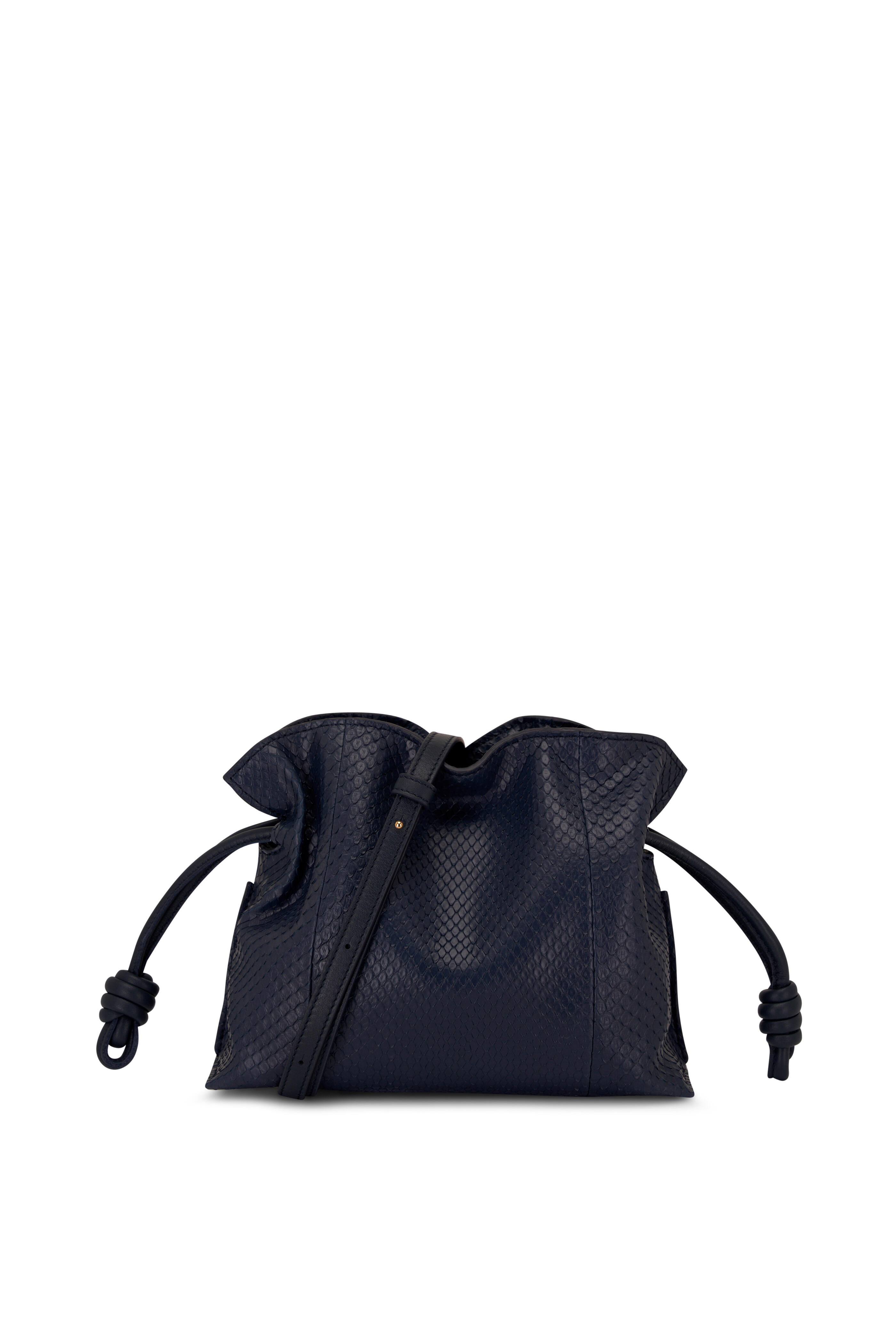 Loewe - Mini Flamenco Navy Blue Knot Clutch | Mitchell Stores