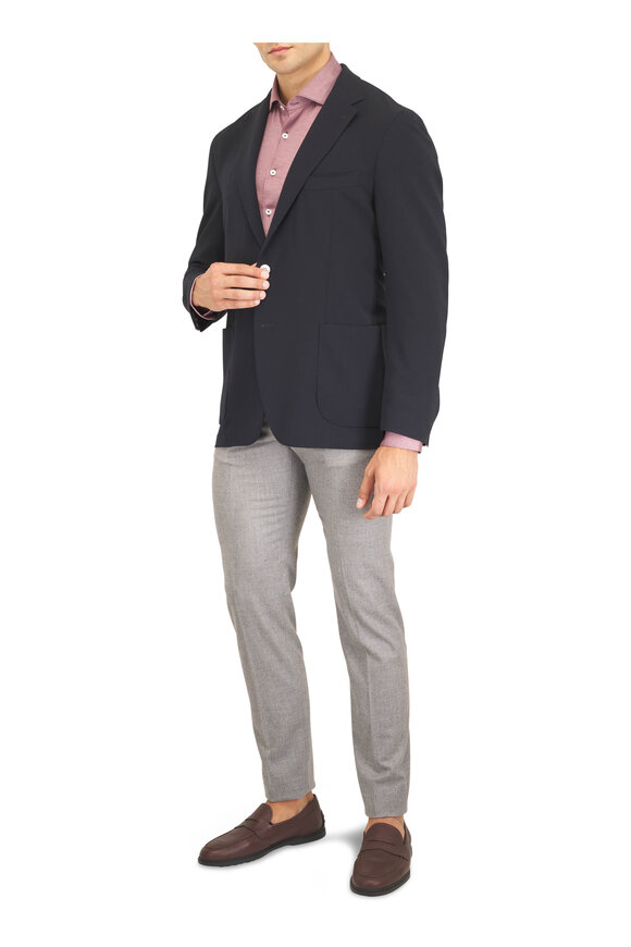 Canali Rose Dobby Jersey Sport Shirt - view 2