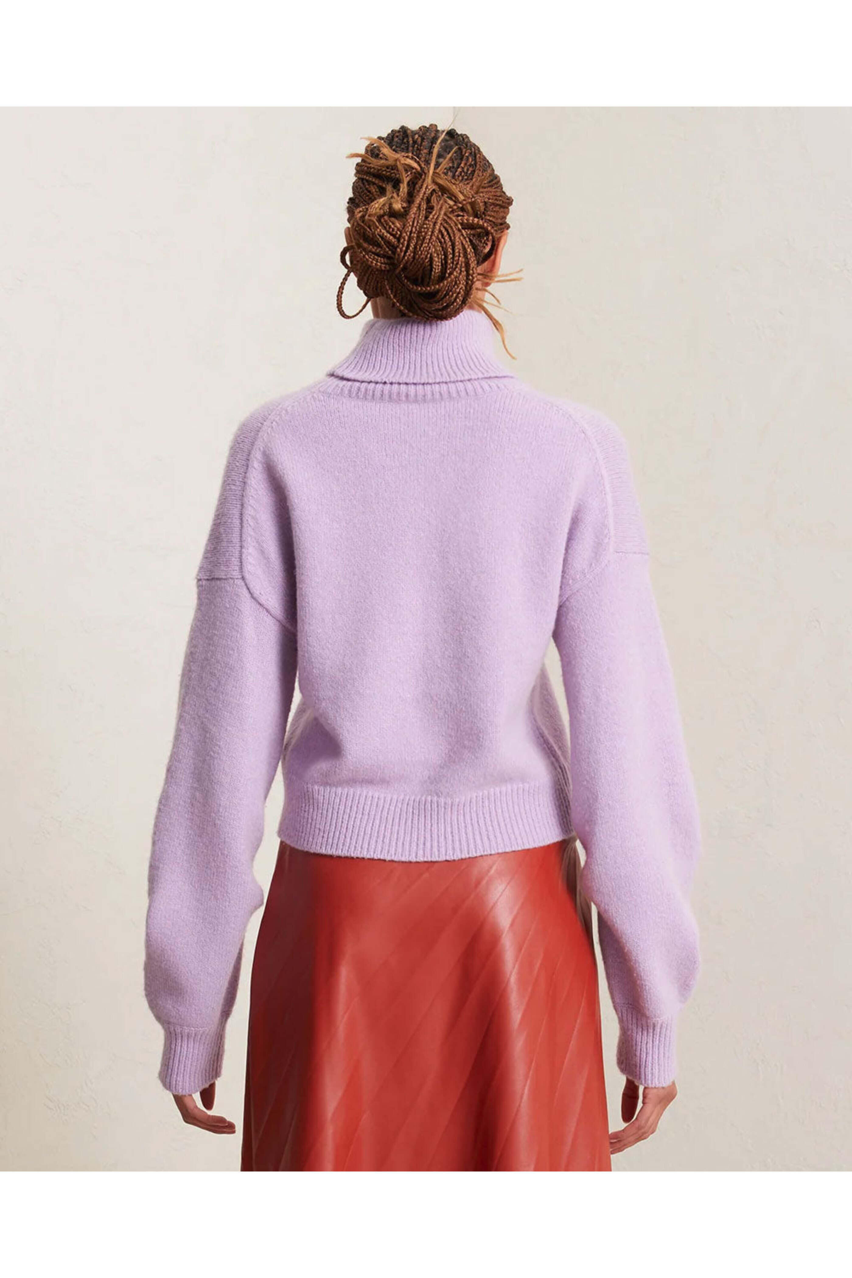 A.L.C. - Deep Lilac Taryn Turtleneck Sweater