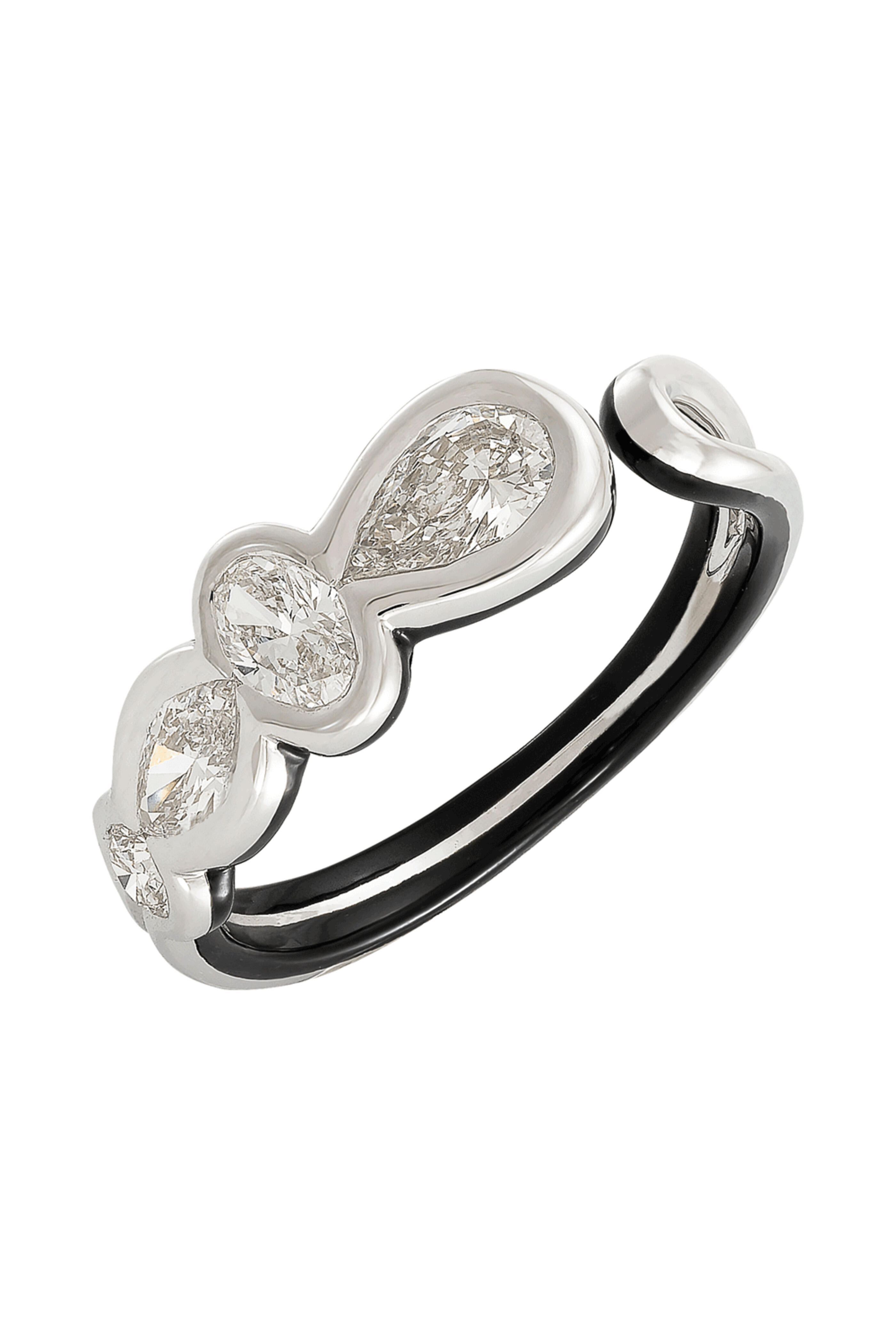 Etho Maria - Mix Diamond Cuff Ring