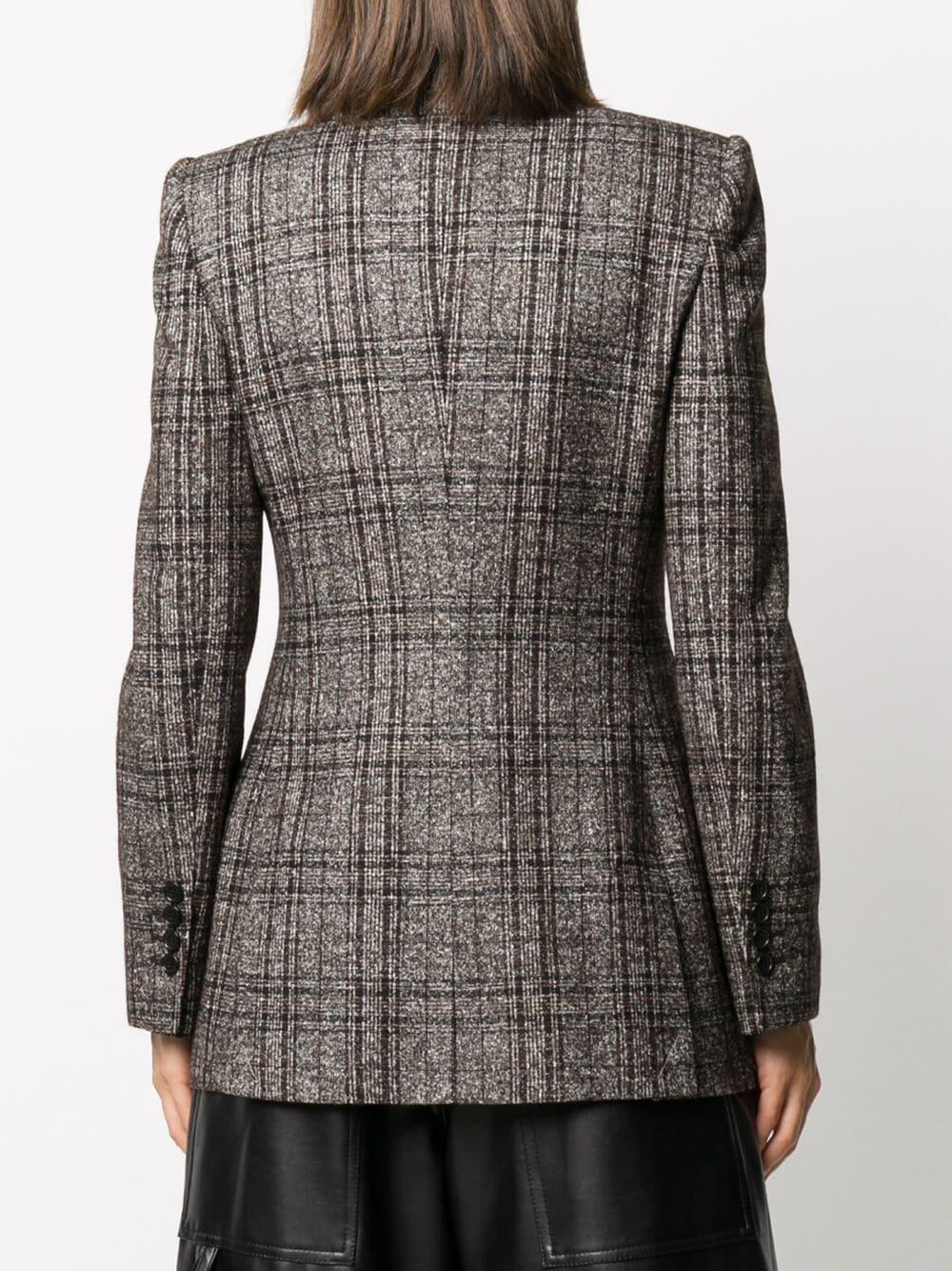 Dolce & Gabbana - Brown Tartan Alpaca Blend Blazer