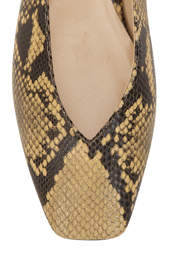 Jimmy Choo - Juelle Dijon Snake Print Leather Ballet Flat