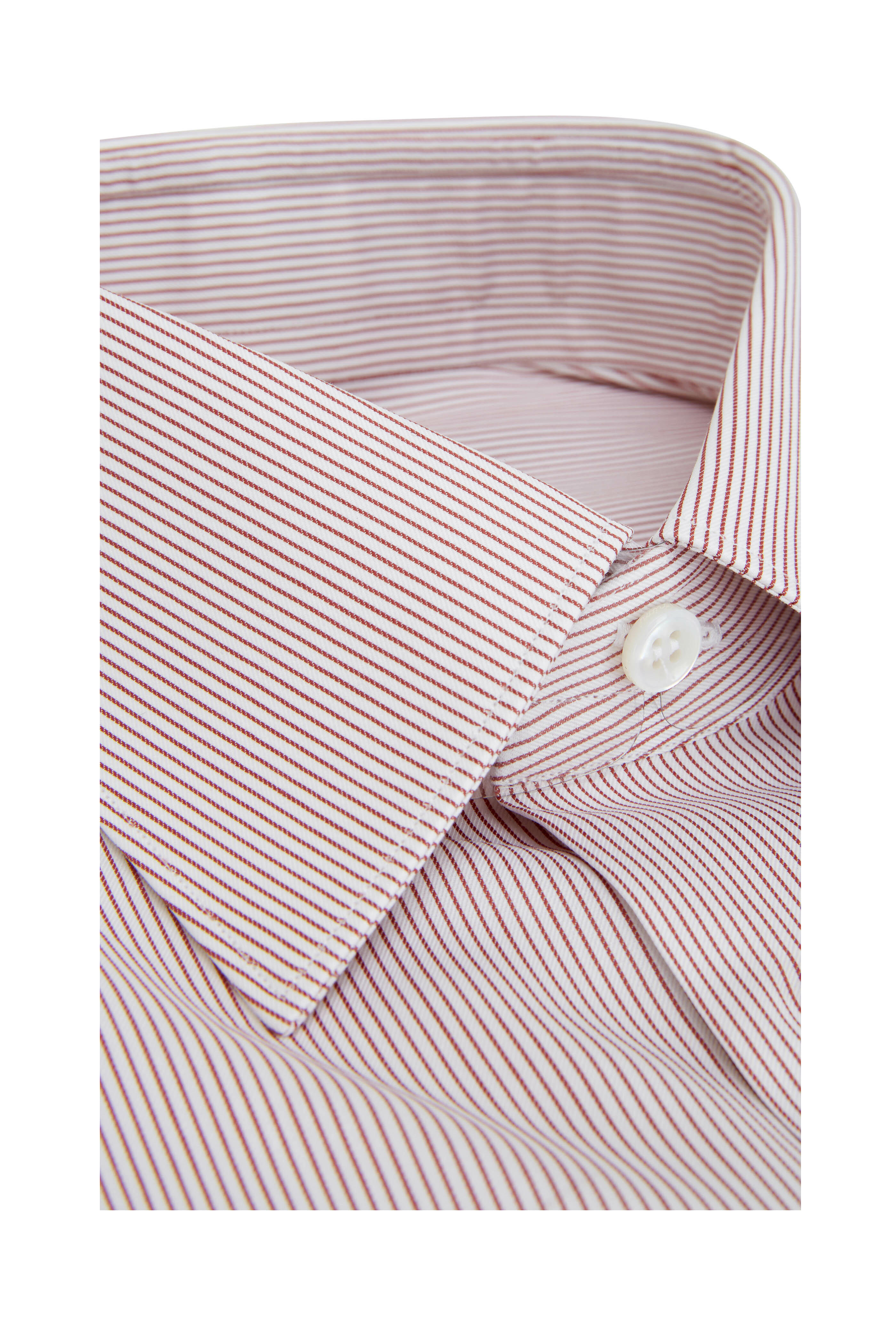 Red and white cheap striped dress shirt mens